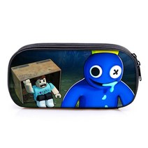 레인보우프렌즈 Roblox 단순한 숄더 대용량 Case 백 패브릭필통 블루 그린 로블록스 레드 필통, 8 컴파트먼트 필통