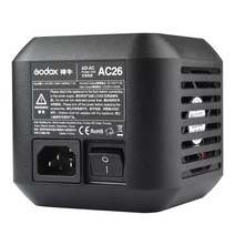 Godox-WB26 리튬 배터리 AC26 AC 어댑터 C26 AD600PRO AD600 pro용 2.6Ah