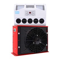 화물차 트럭 천장 캠핑카 카라반 무시동 주차 에어컨, D3000 빨간색 12V