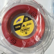 테니스스트링머신 테니스 볼머신기 댐프너 연습기 리턴볼 볼카트 머신기 포구기 TAAN 파워 폴리에스터 하드라인 스트링 TS5600 115mm 라켓 200M 빅 뱅거 1 릴, 1.빨간