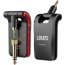 기타무선시스템 기타무선 송신기 수신기 lekato ws-60 2.4ghz 스테레오 2 in 1 플러그 6 채널 Wireless System Transmitter Receiver, 씨엔, 검은 색