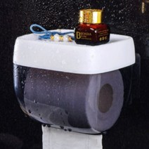 심플 무타공 방수 휴지 걸이 물막이 욕실 두루마리 화장지 인테리어 화이트, 일반형 1p