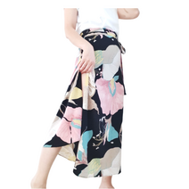 예라온 플라워 나염 꽃무늬 랩스커트