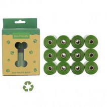 대용량마트 생분해성 HDPE+EPI 친환경 애견 배변봉투 12롤(180매) 리필용 반려견 똥봉투 풉백