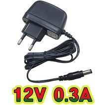 순흥전기 어댑터 12V 0.3A 벽걸이형 SMPS 300mA 어댑터 아답터 직류전원장치, SH-1203C