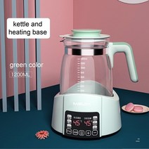 분유포트 온도조절 아기 접이식커피포트 자동 중탕기 미니커피포트 여행용전기포트, green color