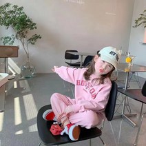 유니콘키즈복 여아 핑크 상하세트 초등학생 추리닝 상하세트 심플 상하세트(3~10세)