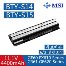 MSI BTY-S14 노트북 배터리 BTY-S15 FR610 Series FR620 FR700