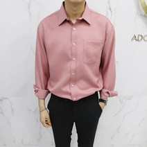 아도르클래식 8컬러 카라 원포켓 세미 오버핏 캐주얼 셔츠