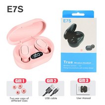 가성비 좋은 E7S TWS 에어 폰 블루투스 이어폰 무선 헤드폰 소음 제거 스마트 디스플레이 이어버드 마, 03 003