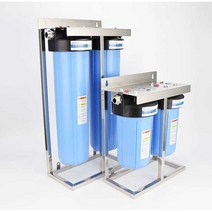 지하수 정수필터 석회제거 정화기 파이프 배관 클램프, 10인치더블+PP+RFC활성탄+워터해머