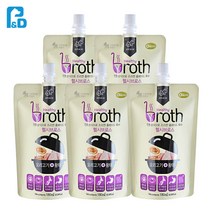 강아지 홈메이드 황태육수 오리고기 180ml / 아픈강아지 노령견 새끼 강아지에게 좋은 스프 영양식, 5개