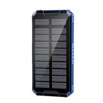 [으뜸몰200] 80000mAh 태양 무선 보조베터리 대용량 휴대용 외부 배터리와 LED 손전등 야외 여행 아이폰 Xiaomi, 1개, blue, 50001 mAh-100000 mAh