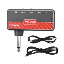 고출력 기타앰프 일렉 어쿠스틱 버스킹 공연용 VITOOS-ROCK 기타 헤드폰 앰프 1/4 인치 플러그 3.5mm 잭 및, 02 METAL