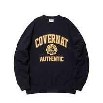 COVERNAT 빅 엠블럼 로고 맨투맨 네이비 CO2103CR16NA