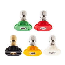 Healand 압력 와셔 스프레이 노즐 팁 다중 각도 1/4인치 5팩(2.5GPM), 콤비네이션