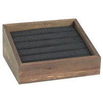 격자 귀걸이 저장소에 대 한 목조 반지 디스플레이 스탠드 쇼케이스, 한개옵션1, 한개옵션0