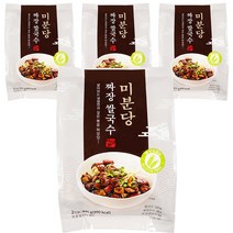 미분당 쌀국수 짜장면 밀키트 2인분 446g x 4개 글루텐프리 생쌀면 간편하고 건강한 간식, 단품