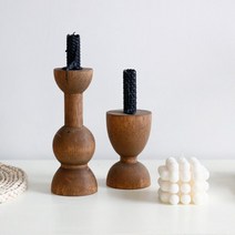 빈티지 우드 캔들홀더 (2종택1)