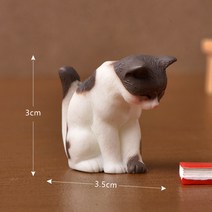테라리움 화분 인테리어 만들기 재료 고양이 동물피규어 미니어처, P1158_11번 고개숙인 얼룩 고양이 1P
