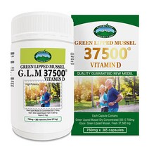 네이쳐스영 탑 초록홍합 37500mg 12개월 365캡슐 건강기능식품 (초록홍합 37500mg + 비타민D 10ug), 1개