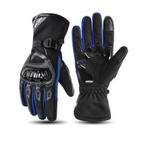 장갑 오토바이 바이크장갑 열선장갑 엔듀로 자전거장갑 motocross gloves 사이클링 바람막이 방수 Guantes, 중, 02 blue_01 M