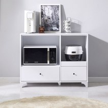 전자렌지수납장 디엘르 레닌 1000 홈바형 렌지대, 화이트