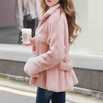 대박난박양 퍼 벨티드 크롭 자켓 리퍼브