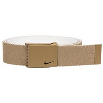 NIKE 나이키 남성용 스탠다드 뉴 테크 에센셜 리버시블 웹 골프 벨트 블랙/챠콜 원 사이즈, 카키/화이트