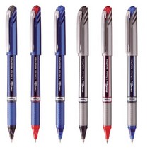 펜텔 에너겔 중성펜 BLN25 BL27, 0.7mm(메탈팁), 실버(B)／레드 잉크