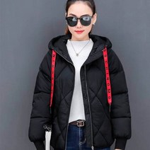 가바바 여성 겨울 숏패딩 깔끔하면서 단아한 스타일 다이아몬드 패턴 손목 밴딩 후드 데일리 패딩점퍼 G40556