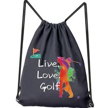 JYTAPP Golfer Gift Live Love 골프 백팩 드로스트링 백 스포츠 팩 신치 색 디스크 여행 가방 동료 보스 블랙. 데이팩
