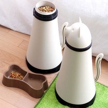 윤마켓 밀폐꽉꽉 사료보관통 반려동물, 5L, 아이보리