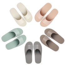 깔끔한 심플 실내화 사무실 슬리퍼 실내 가죽, 아이보리, M, 1개