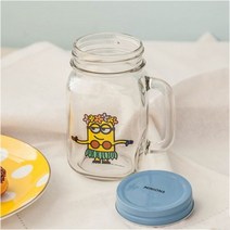 미니언즈 드링킹자 450ml (알로하) 에이드컵 드링킹자 투명잔 캐, 단품