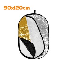 반사판60cm 80cm 110cm 60x90 90X120 스튜디오 플래시 반사판 둥근 모양 접을 수있는 빛 기관총 스트로브, [05] 90x120cm