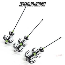 스웨긴 이지야엔2 야엔바늘 생미끼 채비 갑오징어 한치 오징어 낚시 바늘 SG-108