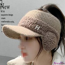 NeedOn 여성 귀달이 방한 모자 뽀글이 겨울 스포츠 골프 모자