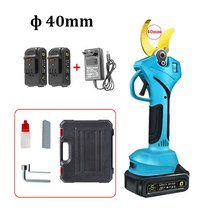 48V 전기 전정 가위 충전식 리튬 배터리 전동 공구 40mm 열기 옵션 무선, [09] 40mm 5cellX1, [01] 미국