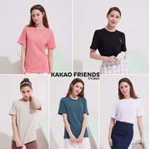 [Kakao Friends] 카카오프렌즈 여름 여성 캐릭터 베이직 티셔츠 5종