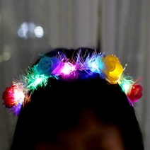 [웨딩화관] 크리스마스 머리띠 모음, LED 꽃화관