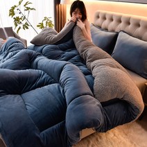 극세사 이불 차렵 침구 요 두꺼운 겨울이불 두툼 꿀잠 벨벳