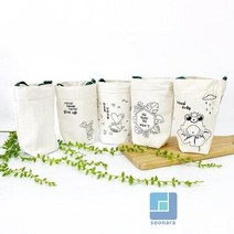 TD 캔버스 에코 텀블러 백 보냉 가방 만들기 취미 키트 미술 재료 DIY, 4. 하트 고래