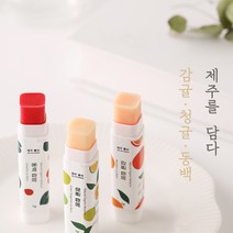 제주 감귤 청귤 동백 립밤 천연유래 투명립밤 컬러립밤 입술 보호제 입술보습제 발색립밤 보습 립큐어 커플립밤 남자립밤 립케어, 제주 동백(발색) 1개