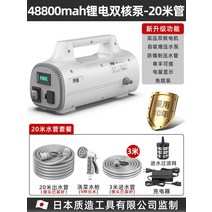 가정용 농업용 경량 양수기 휴대용 워터 펌프 분무기 수중모터, (48800mah리튬배터리듀얼코어펌프)-20m