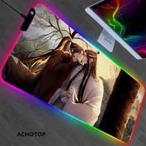 게이밍책상 pc방책상 RGB Mo Dao Zu Shi 대형 사무실 LED 조명 마우스 패드 매트 게임 게이머 키보드 계산, 06 6_07 400x900x3mm