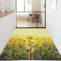 폴라도레 현관 코일매트 발매트 인테리어 북유럽 패턴 신발장 매트 발판, 11.유화해바라기(120x140cm)