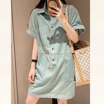 꾸안꾸 데일리룩 클리제데님원피스
