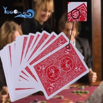 마술카드 마술트럼프 신기한 카드 54PCS PVC 블랙 카드 놀이 여러 가지 빛깔의 정장 매직 트릭 도구 88mm *, 12 PKP-0008-1