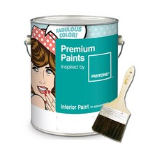 노루페인트 팬톤 수성 내부 페인트 벽지 벽면용 조색 무광 4L, Iced Aqua(13-5410)